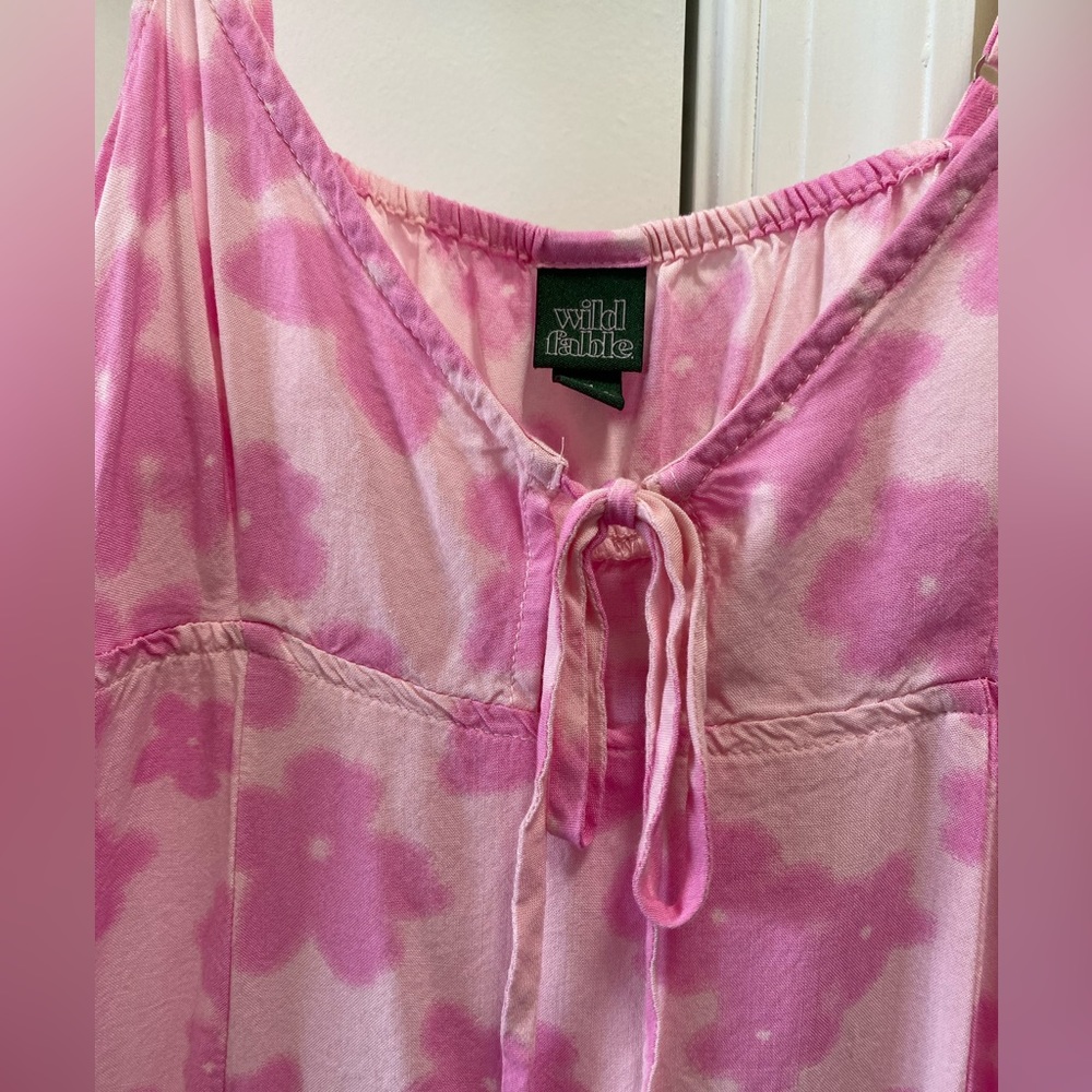 Pockets! Pink floral day dress !